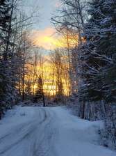 Sunset on the Trails, Cross Country Skiing, ATV, Ski Doo Trails on Site