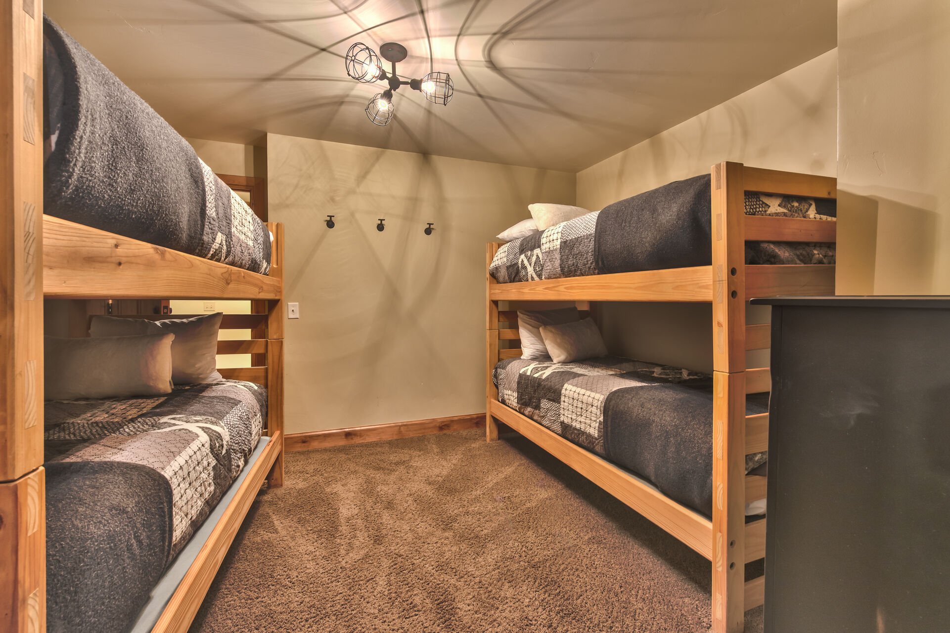 Level 1 Bunk Room with Two Twin over Twin Bunk Beds and Full Bath Access