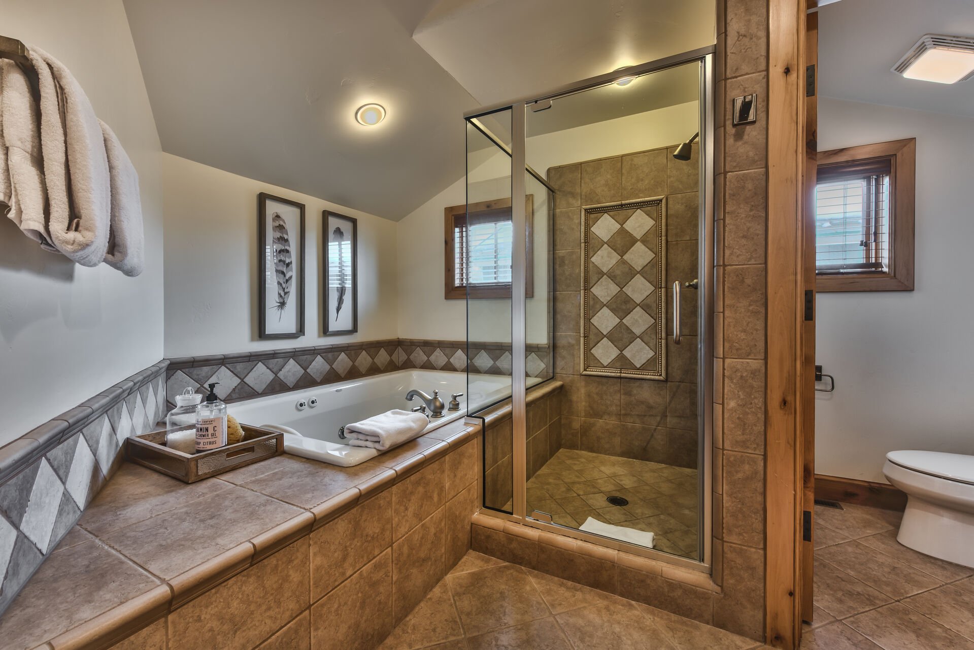 Grand Master Bath with Dual Sinks, Tile Shower and Jetted Tub