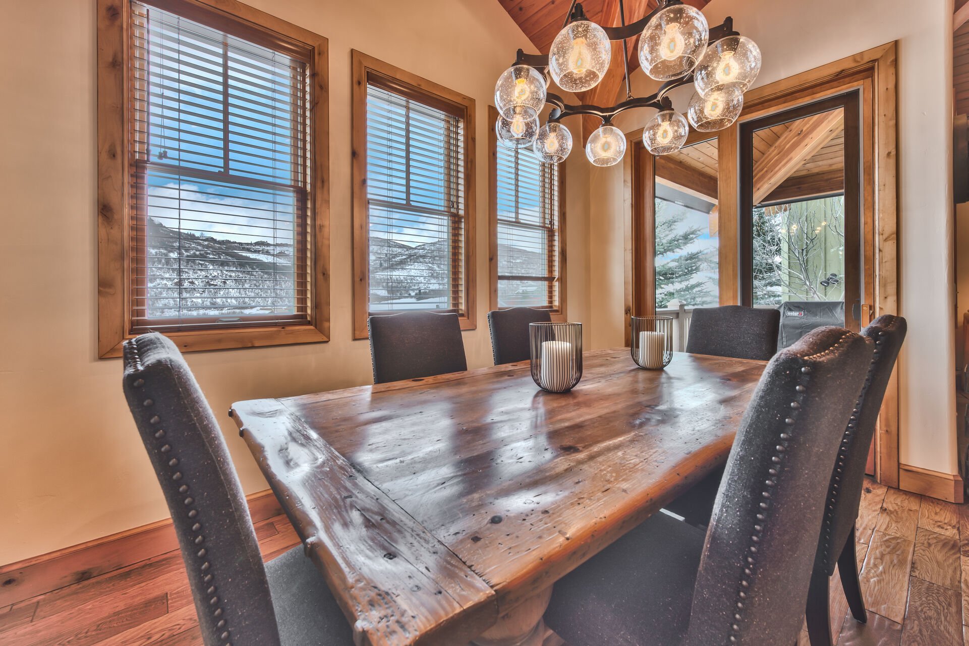 Dining Area with Historic Park City Views