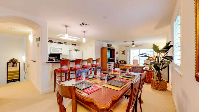 Open Dining Room in our Ko Olina Kai Rental