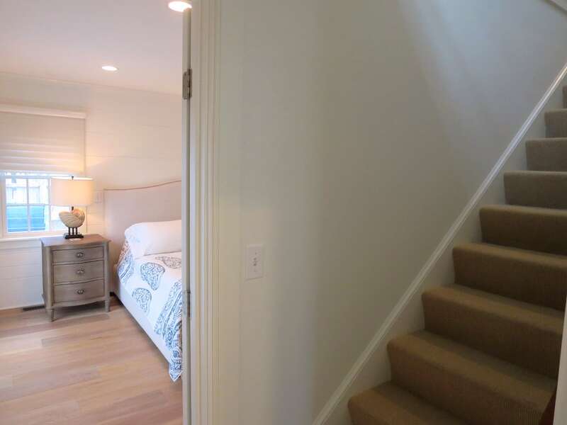 Stairs leading to private office-161 Bay Lane Centerville Cape Cod - New England Vacation Rentals