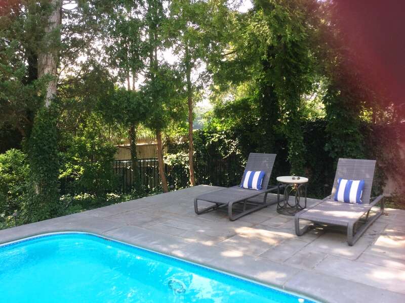 Plenty of places to lounge by the pool -161 Bay Lane Centerville Cape Cod - New England Vacation Rentals