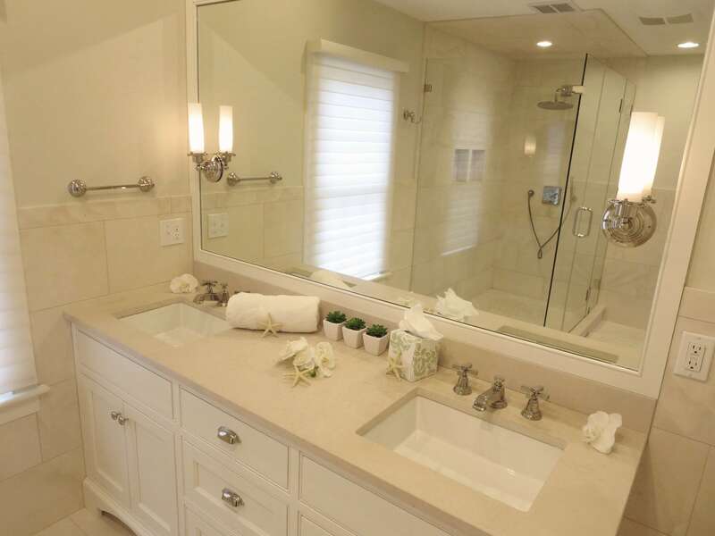Double sink vanity-161 Bay Lane Centerville Cape Cod - New England Vacation Rentals