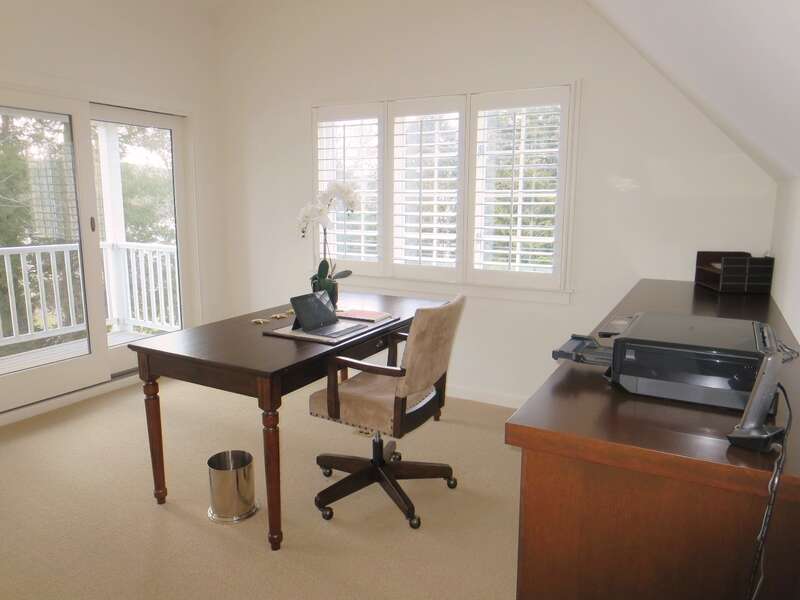 Access to balcony on 2nd floor through the office-makes working a breeze-161 Bay Lane Centerville Cape Cod - New England Vacation Rentals