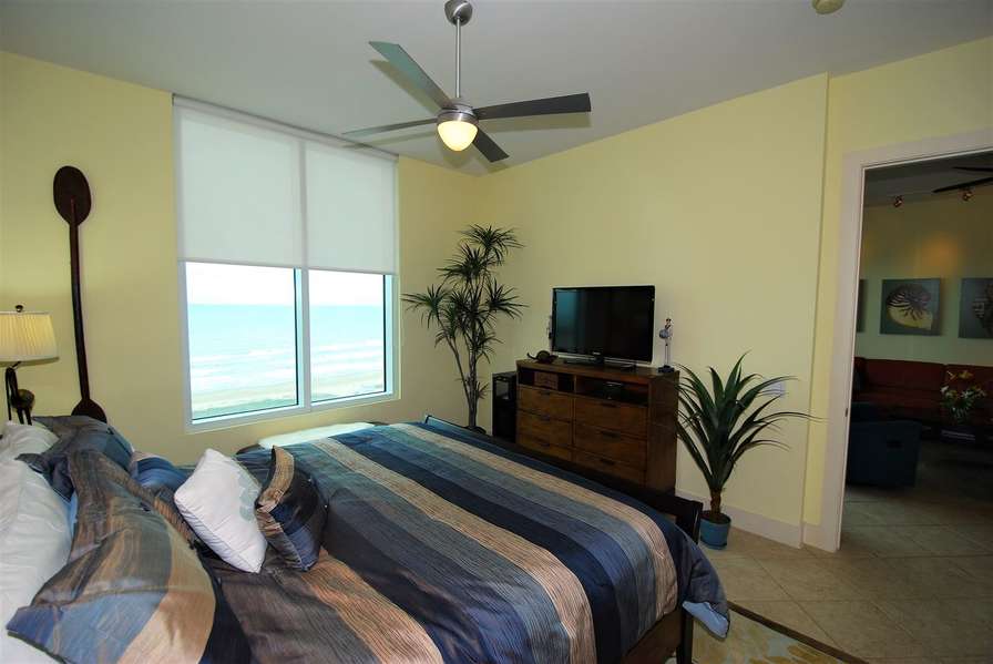 Master suite with beautiful view of the beach and Gulf of Mexico