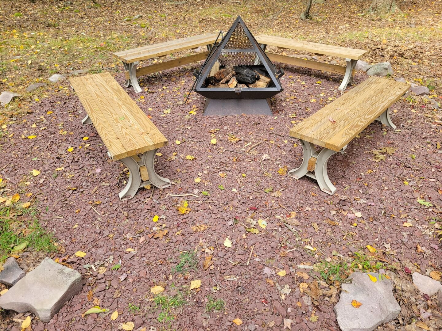 Fire Pit with Bench Seating
