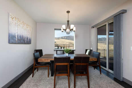 Dining Room with Walk Out to Back Deck