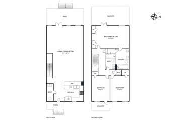 Upstairs and downstairs floor plan