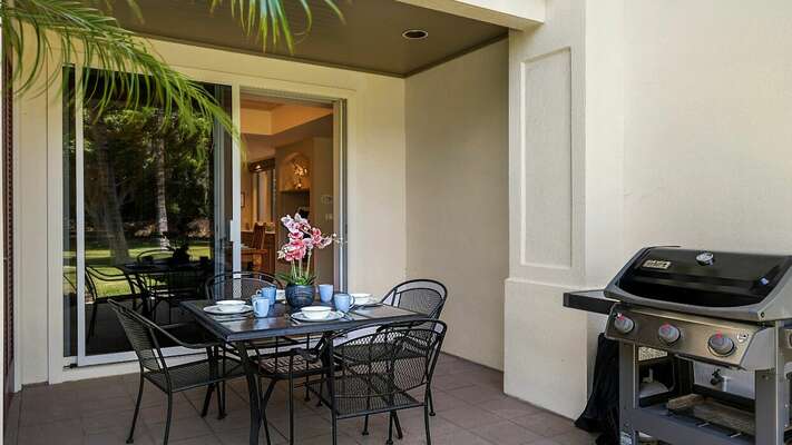 Private lanai includes your own BBQ to use