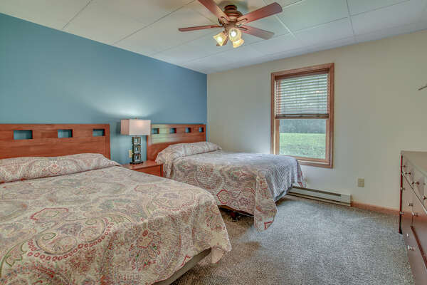 Alternate Angle of Bedroom with Two Beds and Beautiful Views
