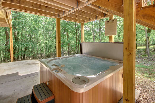 Private Hot Tub at our Vacation Rental Near Poconos