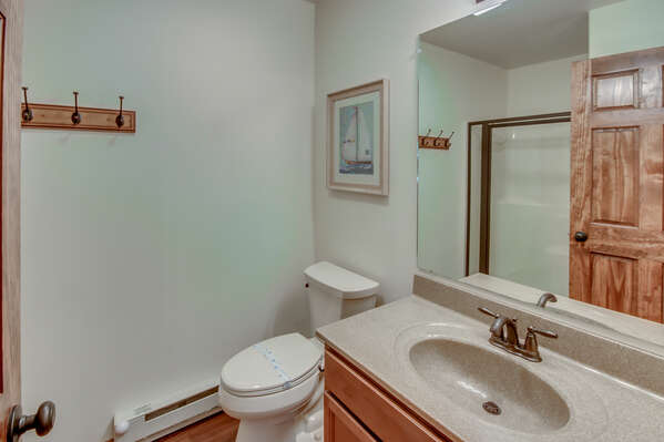 Bathroom in On The Rocks Poconos Vacation home Rental