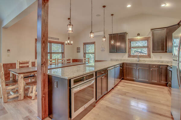 Kitchen and Dining Area in our Poconos Luxury Rental