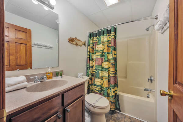 1st Floor Hall Bath with Shower/Tub Combo.