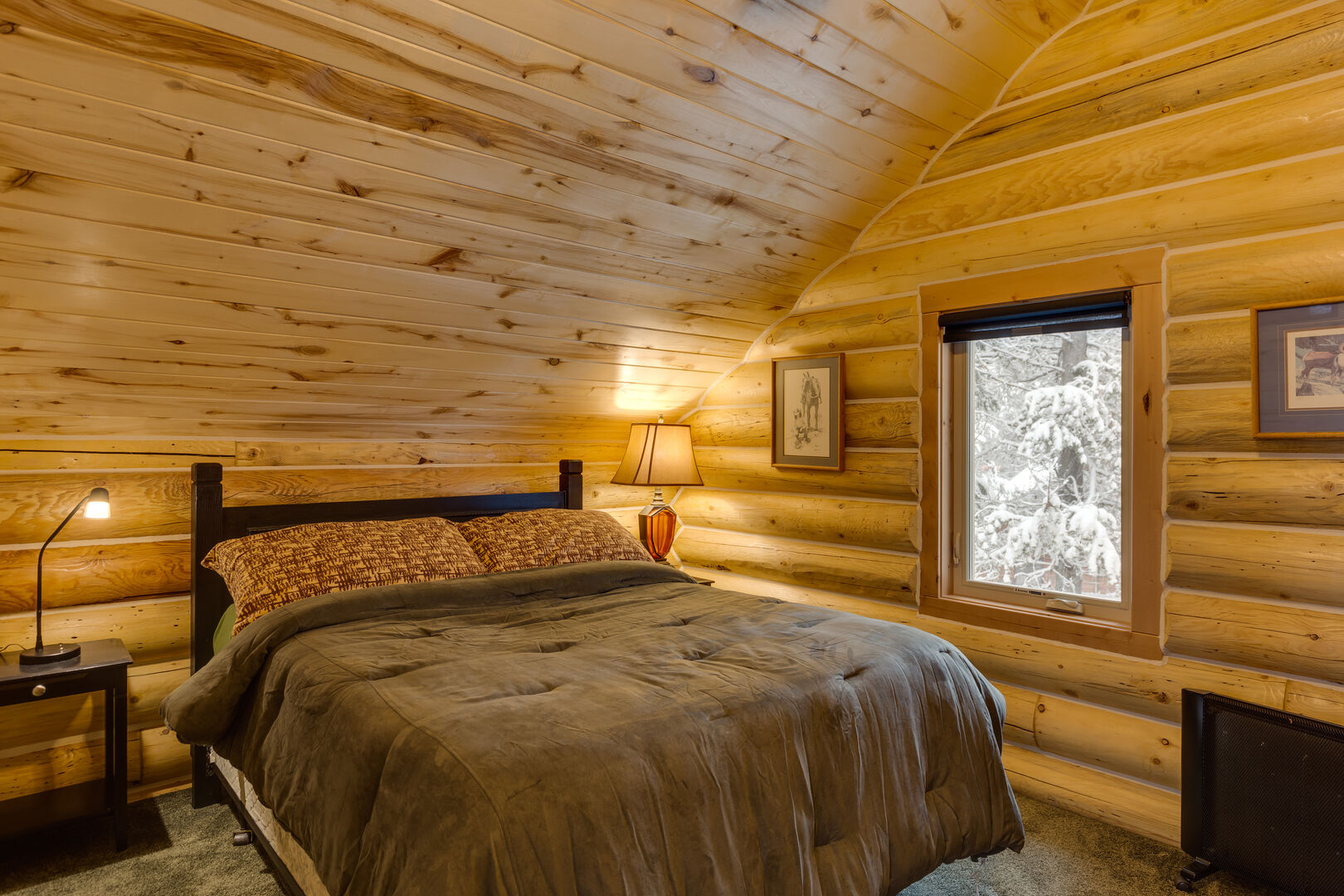Lumberjack Lodge ~ bedroom #2 on upper level w/ king bed