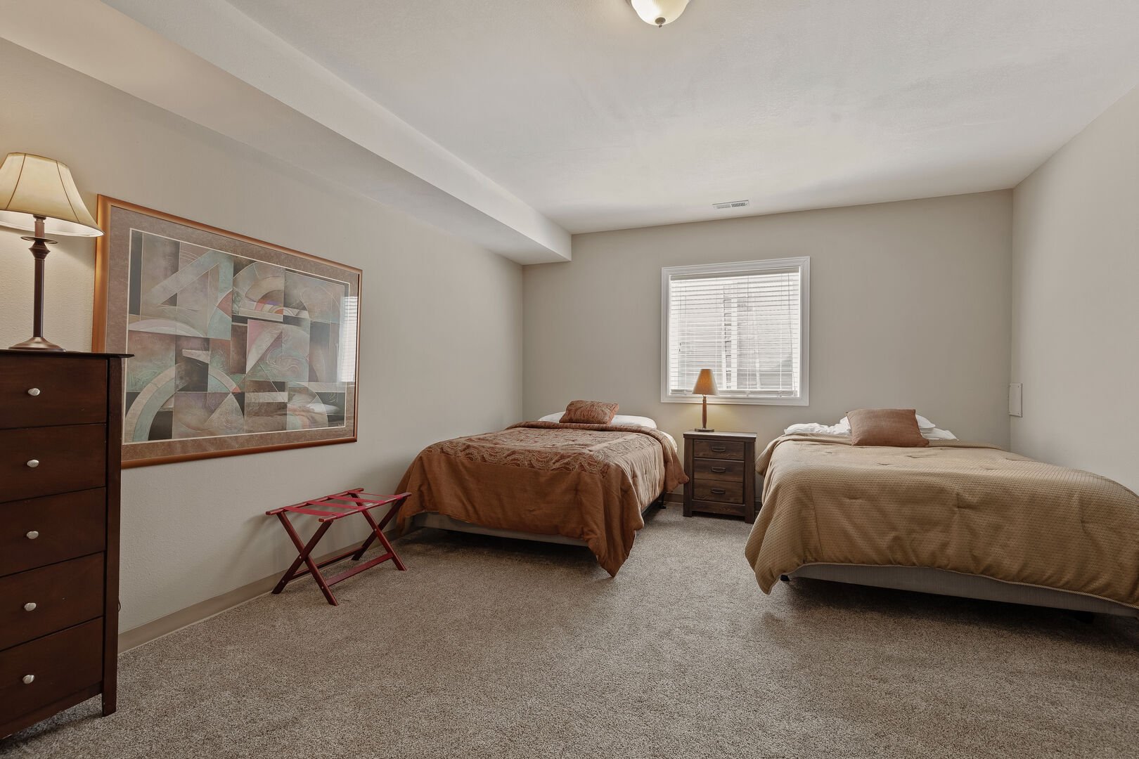 Teton Harmony ~ bedroom #4 on lower level w/ 2 queen beds