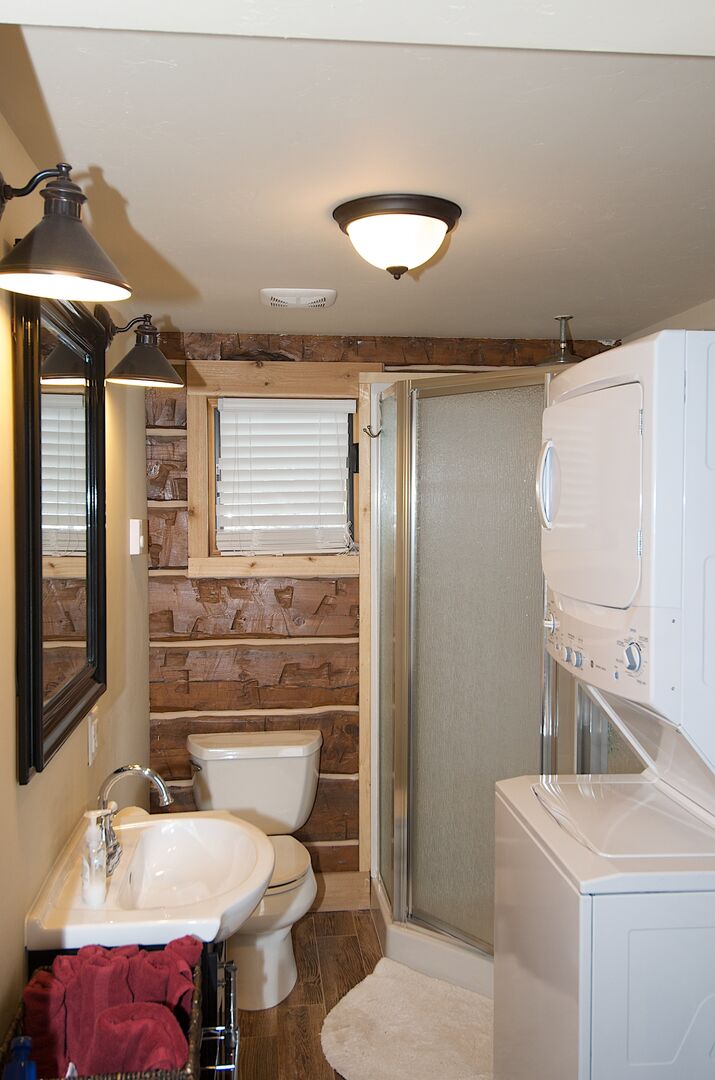 True Grit Adventure ~ shared bathroom and laundry room