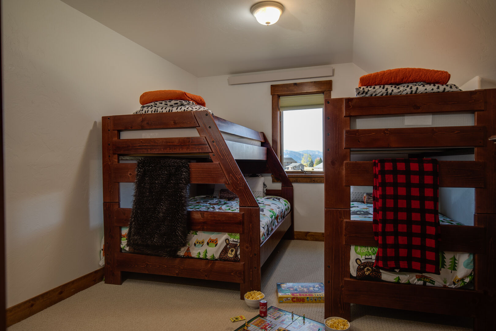 Alpine Airspace ~ bedroom #4 on upper level w/ single over single and single over double bunk beds