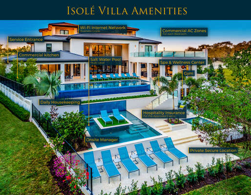 Welcome to the luxurious Isole Villa where you will be welcomed with chilled champagne