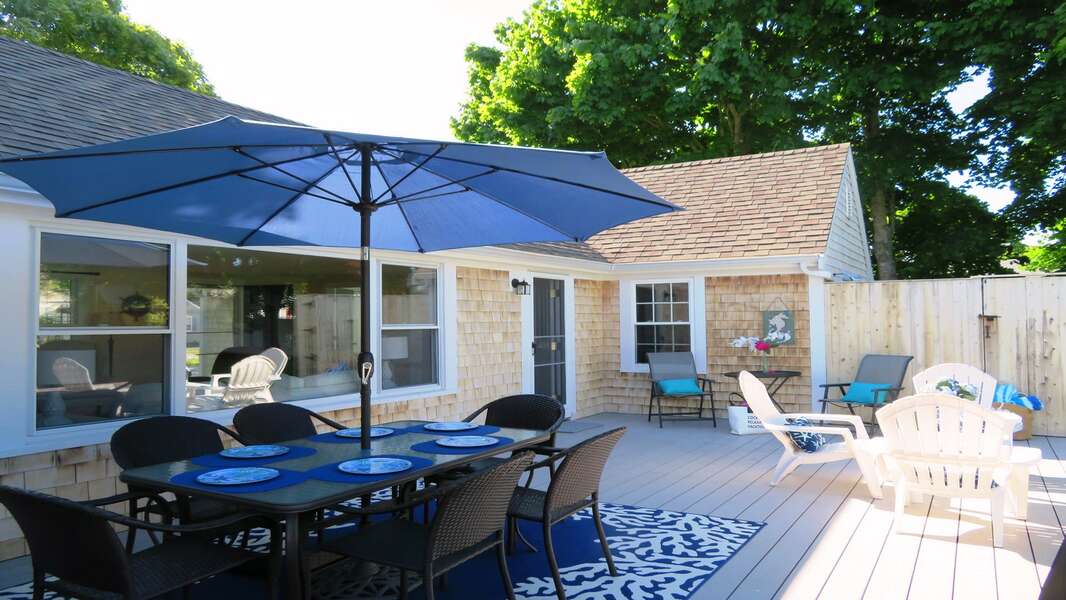 Large back deck to relax on - 25 Grey Neck Road West Harwich Cape Cod - New England Vacation Rentals