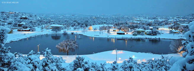 A breathtaking view of winter at Green Valley Park in Payson.