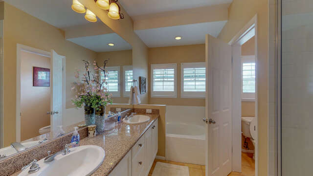 Master Bath with Dual Sinks, Separate Walk-in Shower and Large Soaking Tub