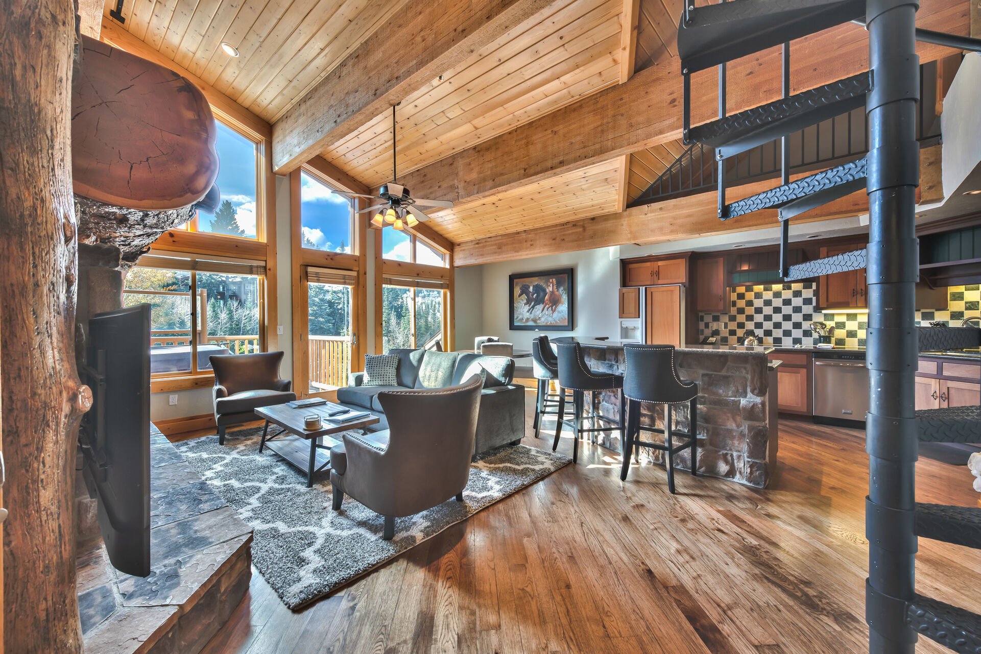 408 A- Living Room with Mountain Contemporary Furnishings, 55