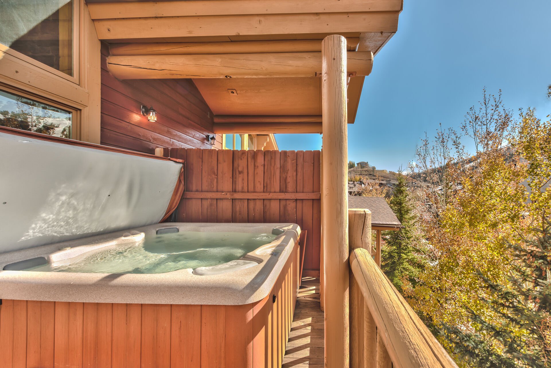 Enjoy the Soothing Private Hot Tub After Your Day of Activities