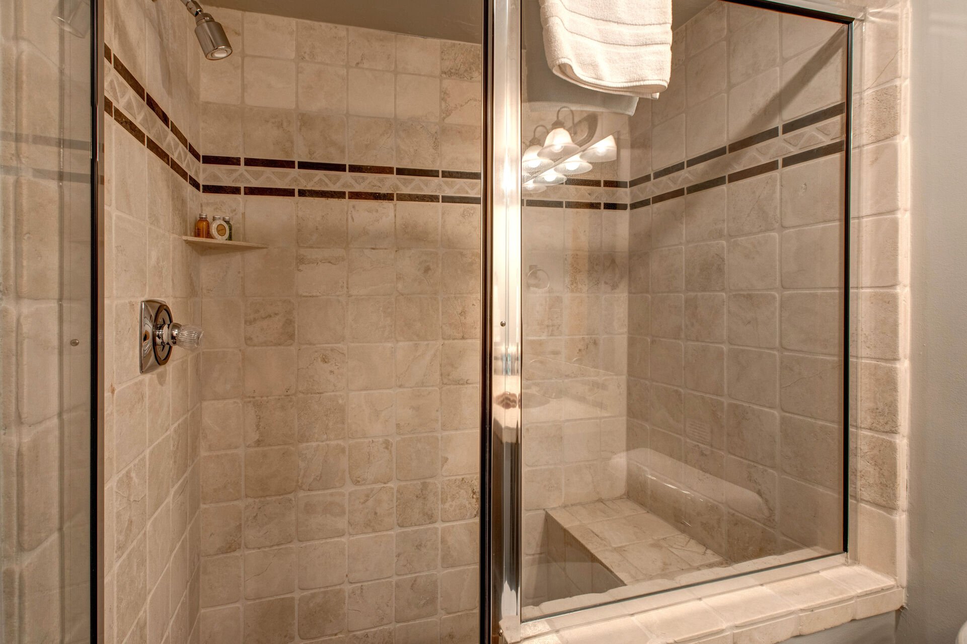 Full Shared Bathroom with Tile Shower