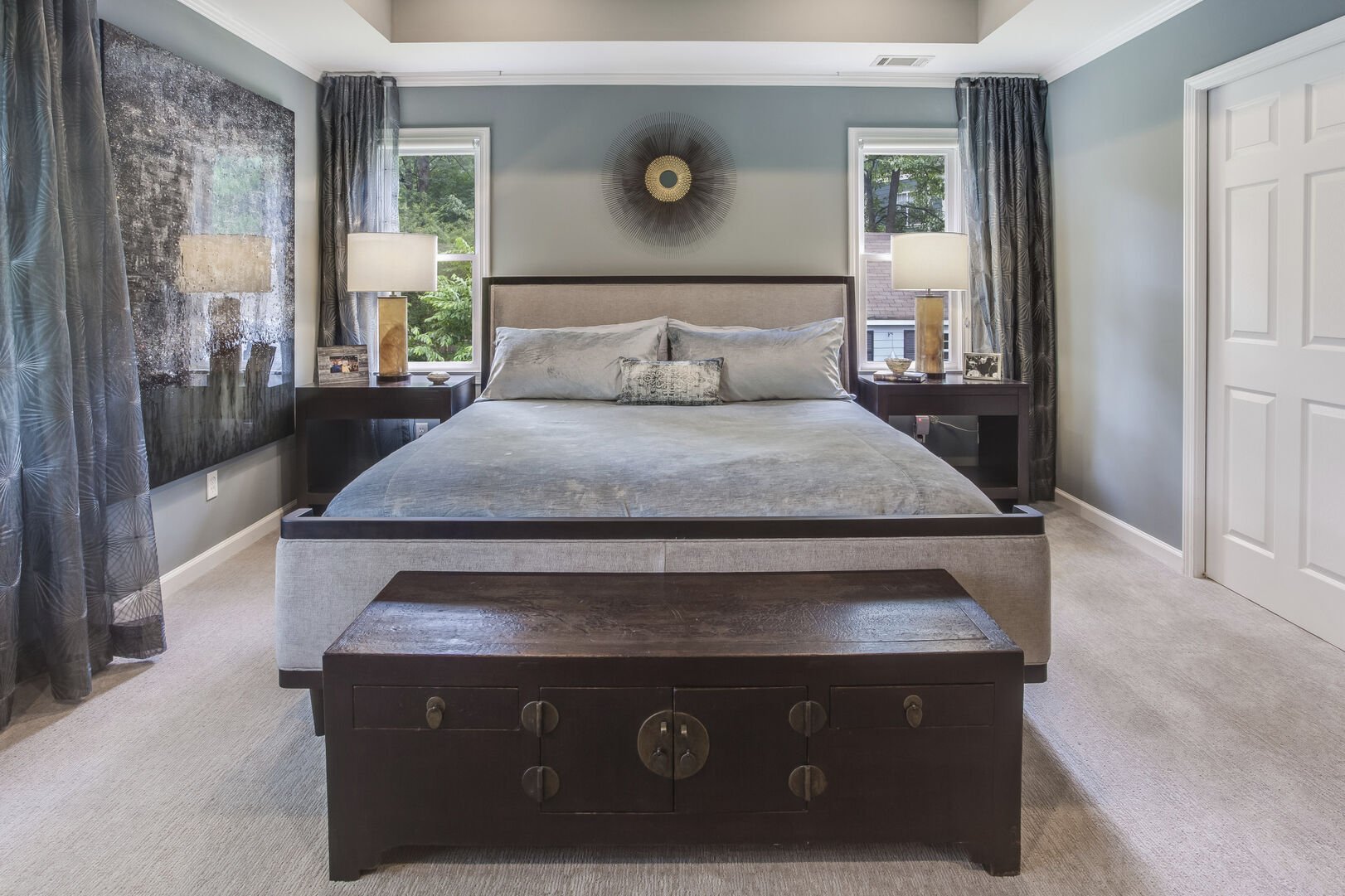 Master Bedroom with Night Tables and Foot Chest
