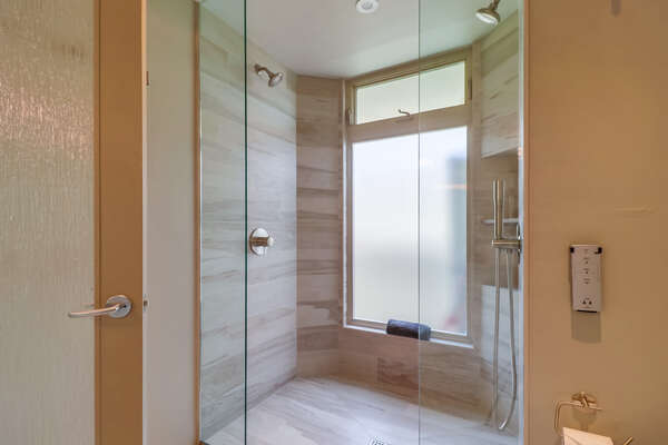 Guest Bathroom with walk-in shower.