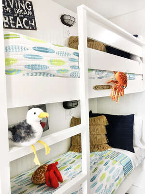 The bunk beds were built with kids in mind!  They all love them and compliment us often!!
