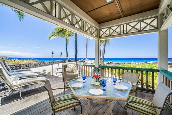 Outside dining with Ocean Views
