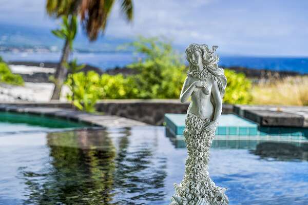 Statue by Pool