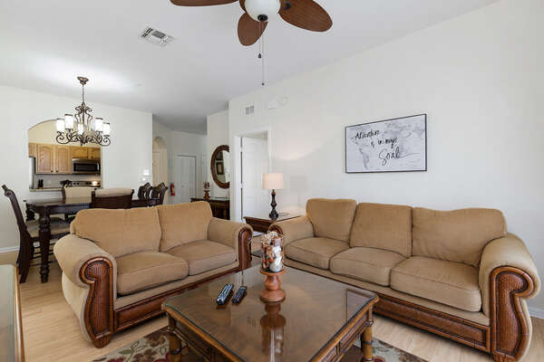 The whole family can relax in this comfortable living room
