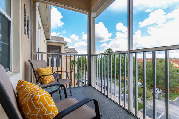 Sit and enjoy the warm evening Florida breezes on your own private balcony