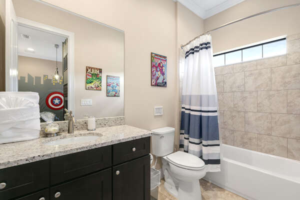 Your little hero will have their own bathroom