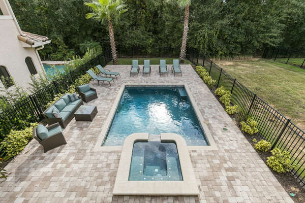Enjoy the Florida sun on this south facing pool deck