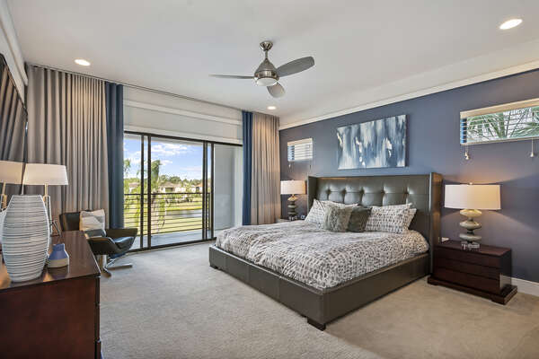 Master Suite 5 features a King bed and balcony access