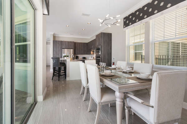 Spacious dining area for you and your family