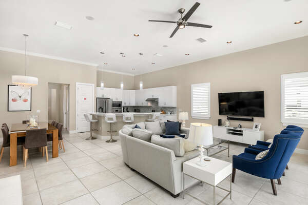 Your family will love spending time together in the living space