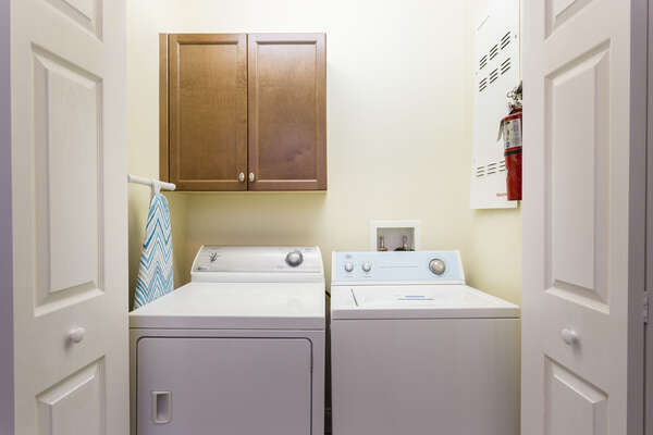 You will have access to a full sized washer and dryer in the condo