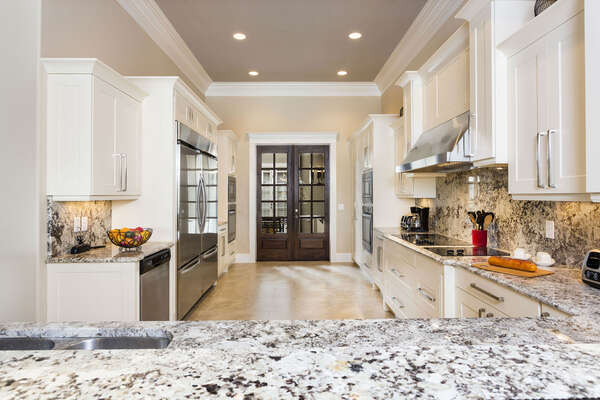 Gorgeous granite countertops and plenty of space to prepare delicious meals