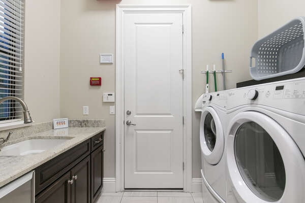 The home has it own laundry room