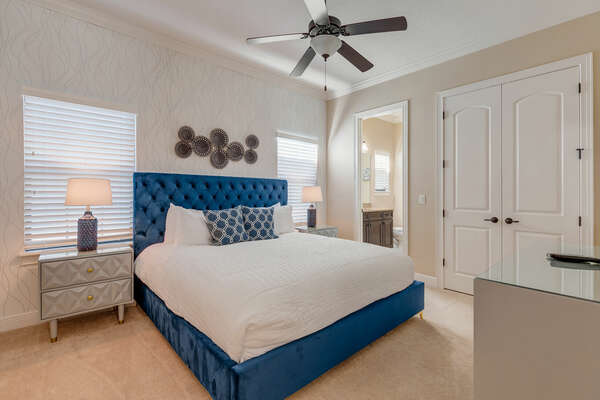 The third master suite also features a lavish king bed