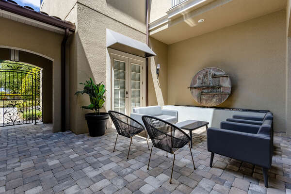 The beautiful private courtyard is the perfect place to unwind