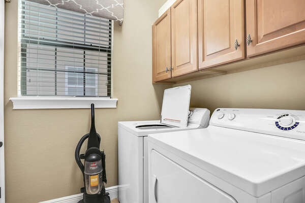 For your convenience, this home includes a full-sized washer and dryer