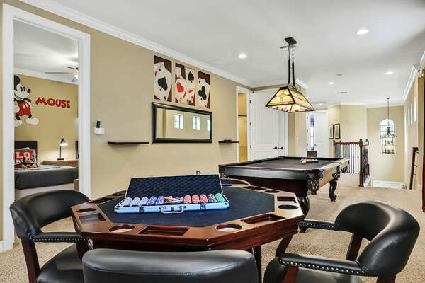 Adults will enjoy the professional poker table