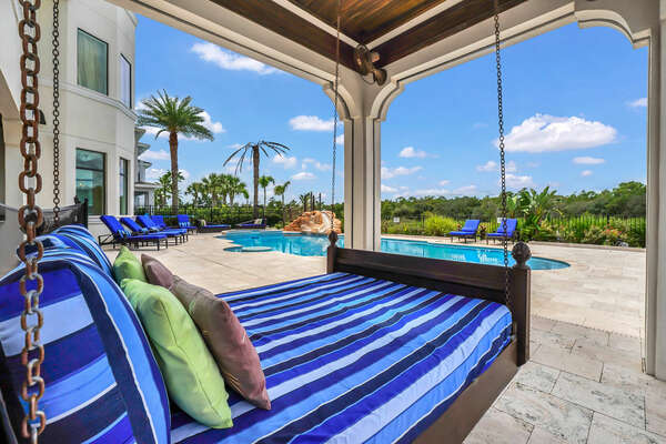 An outdoor bed to relax while enjoying the Florida sun